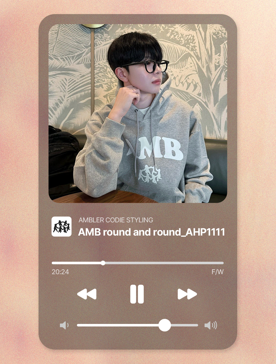 MUSINSA | AMBLER AMB round and round unisex hooded